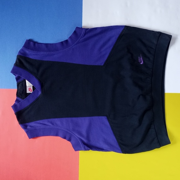 Vintage Other - Vintage 90s Purple And Black Nike Vest Grey Tag